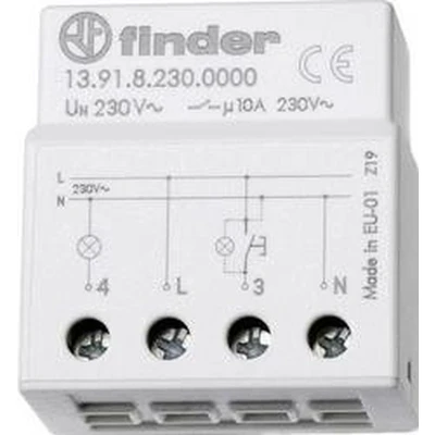 Afbeelding van Finder 13.91.8.230.0000 Stroomstootschakelaar Op en inbouw 1x NO 230 V/AC 10 A 2300 VA 1 stuk(s)
