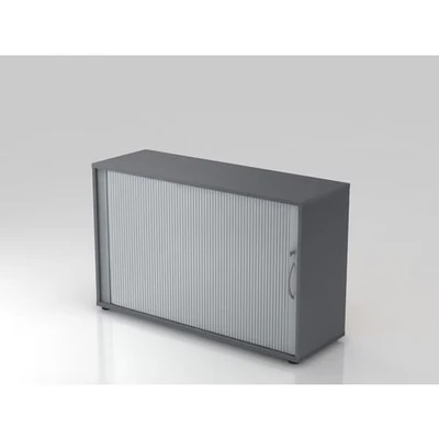 Afbeelding van Roldeurkast Grafiet/Zilver 120 x 40 74,8 cm Beta 1732S