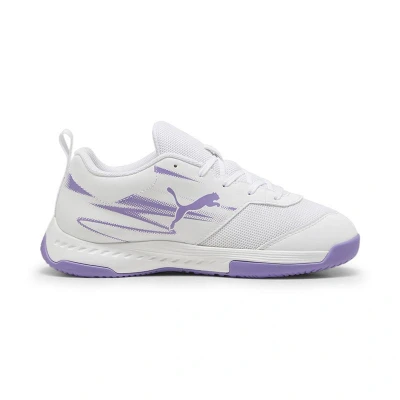 Afbeelding van Puma Varion II JR Unisex Handbalschoenen voor kinderen, Maat: 38.5, White/lavender alert Textiel/ synthetisch