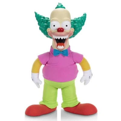 Afbeelding van Les Simpson Krusty pratende Pop 40 cm Vriendelijke en boze modi String 14 zinnen Officiële licentie Trouwe verpakking The Treehouse of Horror III Episode jaar +