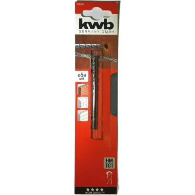 Afbeelding van kwb 039650 Veredeld staal Steen spiraalboor 1 stuks 5 mm Gezamenlijke lengte 75 Cilinderschacht stuk(s)