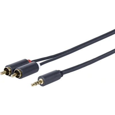 Afbeelding van VivoLink PROMJRCA1 1m 3.5mm 2 x RCA Zwart audio kabel