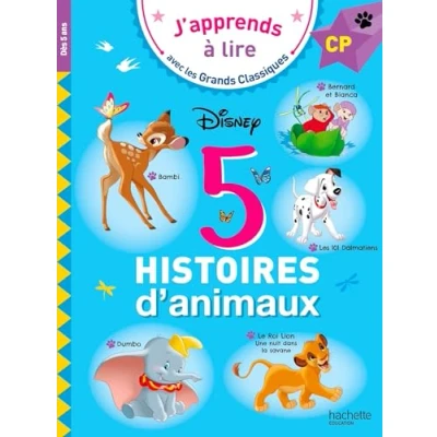 Afbeelding van 5 HISTOIRES D&#039;ANIMAUX DISNEY CP NIV.1 ET 2