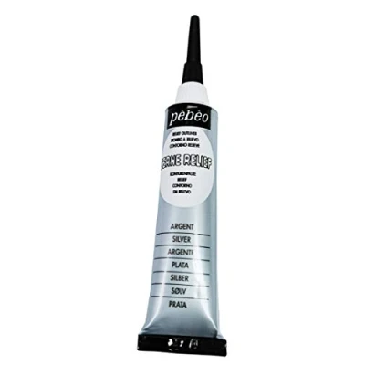 Afbeelding van Pébéo 774100 Deco acrylverf, ondoorzichtig, 1 buis, 20 ml, zilverkleurig