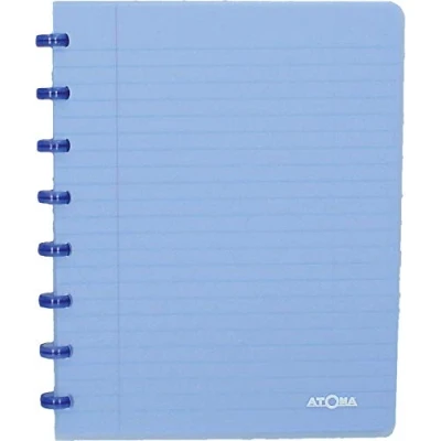 Afbeelding van Atoma Trendy schrift, ft A5, 144 bladzijden, geruit 5 mm, transparant blauw schrift