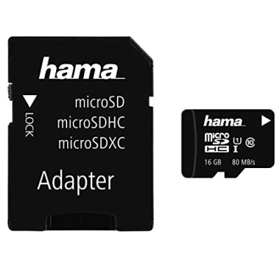 Image de Hama Carte mémoire flash (adaptateur microSDHC SD inclus(e)) 16 Go UHS Class 1 / Class10 I