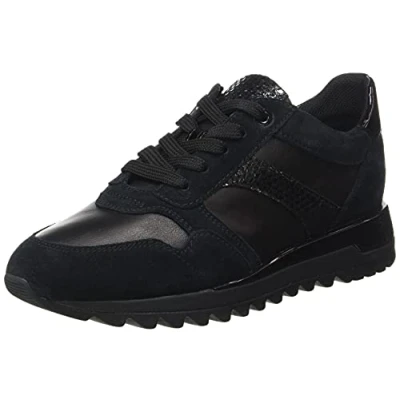 Afbeelding van Geox Tabelya Sneakers laag, Dames, Maat: 36, Black Leer