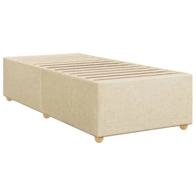 Afbeelding van vidaXL Bedframe stof crèmekleurig 90x200 cm