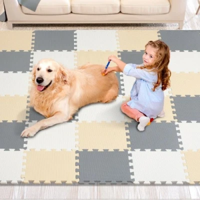 Image de VEVOR Tapis de Jeu pour Enfants 36PCs Dalles en Mousse EVA Emboîtables 10 mm