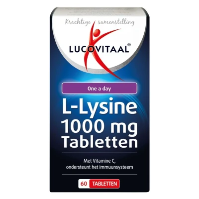 Afbeelding van Lucovitaal L Lysine 1000 milligram One a Day Voedingssupplement 60 tabletten