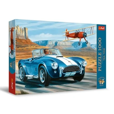 Afbeelding van Trefl Premium Plus Quality Tea Time puzzel: race in de woestijn 1000 stukjes, geschilderde nostalgische fotoserie, perfect op elkaar afgestemde stukken, voor volwassenen en kinderen vanaf 12 jaar