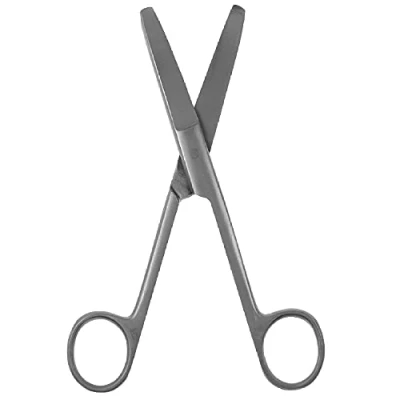 Afbeelding van Wahl Verzorgingsschaar, gebogen, verchroomd, 13 cm