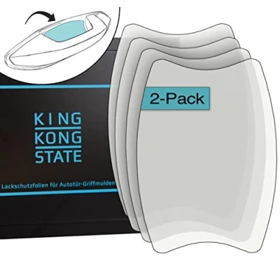 Afbeelding van King Kong State Set van 2 lakbeschermingsfolies voor autodeurgrepen, grote beschermfolie tegen krassen, transparant