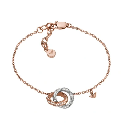 Afbeelding van Emporio Armani dames Sentimental armband met kristal EGS3005221 in de kleur Roségoud
