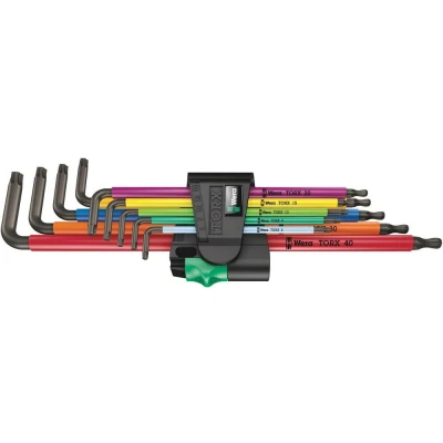 Afbeelding van Wera 967/9 TX XL multicolour 1 9 delige stiftsleutelset torx lang