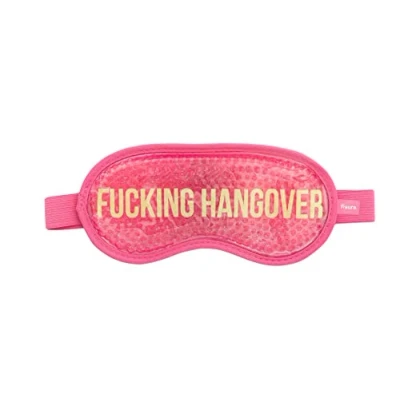 Image de FISURA masque yeux froid &quot;F*cking Hangover&quot;. rose pour les yeux. gel gonflés et cernes. Migraine Réutilisable 18,5 cm x 9