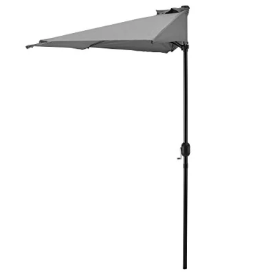 Afbeelding van Parasol halfrond voor balkons of terrassen Grijs