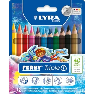 Image de Lyra Crayon De Couleur Triple One D6.25mm Etui 12