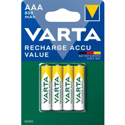 Afbeelding van Varta Rechargeable Accu AAA 800 mAh BLS4