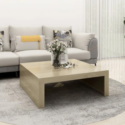 Afbeelding van Salontafel 100x100x35 cm spaanplaat sonoma eikenkleurig