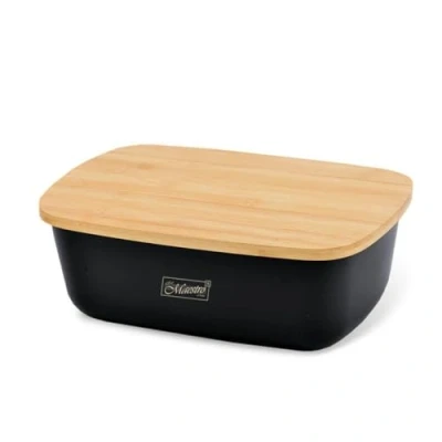 Afbeelding van Broodmand Feel Maestro MR 1776 BLACK Zwart Hout Plastic 1 Onderdelen 34,5 x 13 23,5 cm