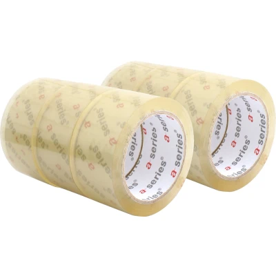 Afbeelding van 6x A Series Verpakkingstape Transparant 50 mm x 66 m Low Noise