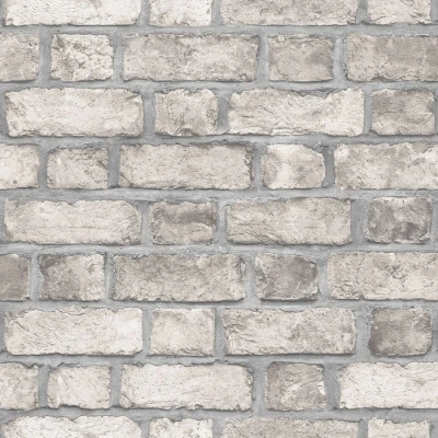 Afbeelding van Homestyle Behangpapier Baksteen Behang Grijs 0,53 x 10 M.