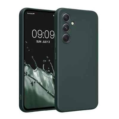 Afbeelding van kwmobile metallic telefoonhoesje van TPU geschikt voor Samsung Galaxy A54 5G Flexible case smartphone In petrol