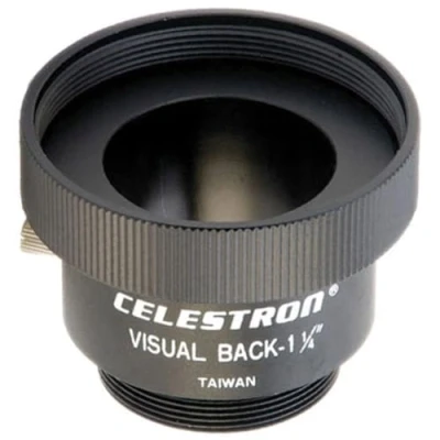 Afbeelding van Celestron 93653 A 1,25 inch Visual Back metalen adapter past op de schroefdraad van Schmidt Cassegrain telescopen 5 tot 11 inch, compatibel met accessoires, zwart