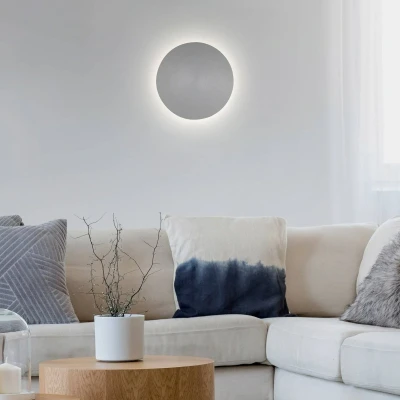 Afbeelding van LED wandlamp batterij Puntua Ø 18 cm grijs