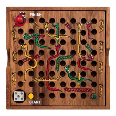 Afbeelding van Snakes &amp; Ladder gemaakt van hout