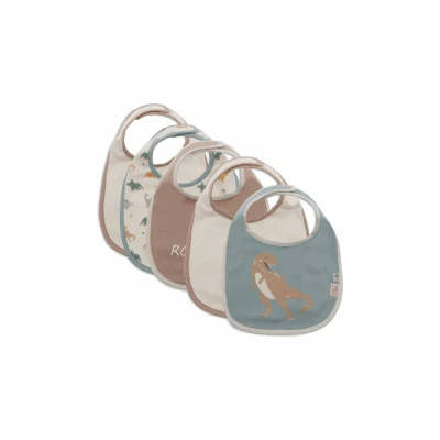 Afbeelding van Jollein Baby Slab Waterproof Slabbetjes Roarsome 5 Stuks