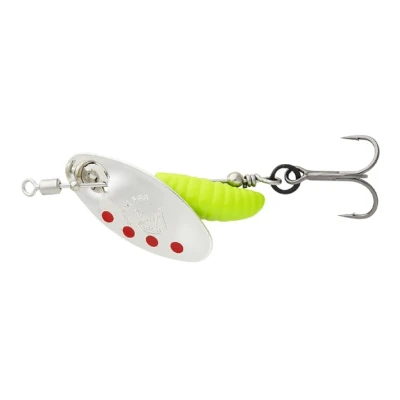 Afbeelding van Savage Gear Grub Spinner Silver Red Lime 3.8g