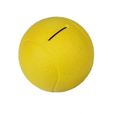 Afbeelding van HMF 48910 Spaarpot Tennisbal met sleutel Diameter 10 cm Geel