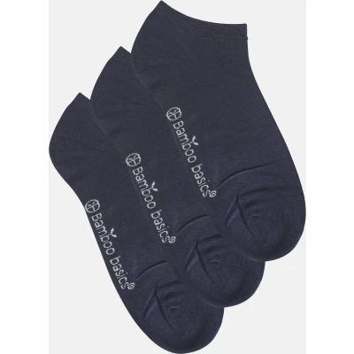 Afbeelding van Comfortabel &amp; Zijdezacht Bamboo Basics Dani Bamboe Sneaker Sokken (Multipack 3 stuks) Heren / Dames Navy 35 40