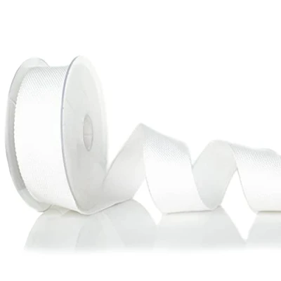 Afbeelding van Trimz Bandband katoen, wit, 10 meter x 40 mm