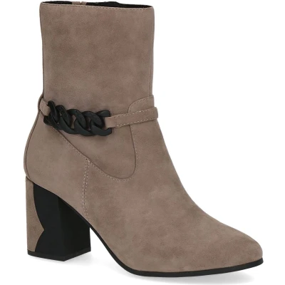 Afbeelding van Caprice Korte laarzen, Dames, Maat: 36, Taupe suede Leer