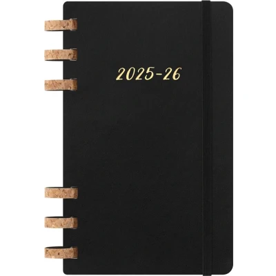 Image de Agenda civil à spirales Moleskine Académique 12 mois Semainier et Mensuel Grand Format Souple Noir