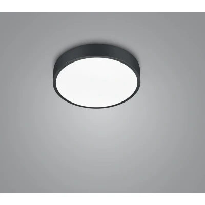 Afbeelding van Trio leuchten LED Plafondlamp Plafondverlichting 28W Aanpasbare Kleur Dimbaar Rond Zwart Aluminium
