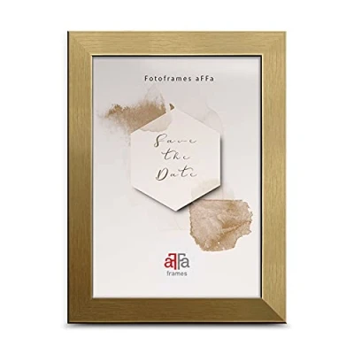 Afbeelding van aFFa frames, Hekla Rechthoekige fotolijst van MDF, onderhoudsvriendelijk, 10 x 15 cm, goudkleurig met acrylglasplaat