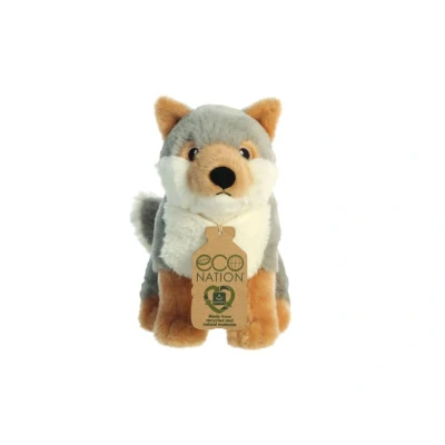 Afbeelding van Eco Nation Pluchen Knuffel Wolf 24 cm