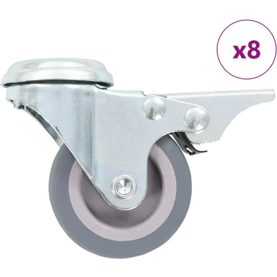 Afbeelding van VidaXL 8 st Zwenkwielen met boutgaten 50 mm