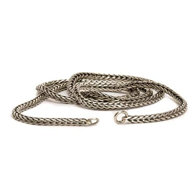 Afbeelding van Trollbeads Dameshalsketting, sterling zilver, zonder sluiting, 38 cm, TAGNE 00003, Glas, Geen edelsteen