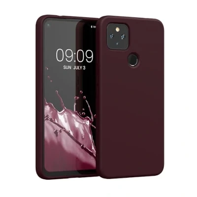 Afbeelding van kwmobile telefoonhoesje geschikt voor Google Pixel 4a 5G Hoesje smartphone Back cover in bordeaux violet
