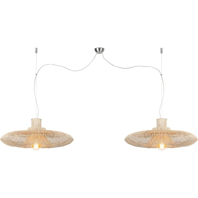 Afbeelding van GOOD&amp;MOJO Hanglamp Kalahari Rotan 160x70x25cm 2L Bruin