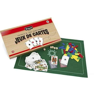 Image de Jeujura 8145 Jeu De Cartes Coffret Jeux Bois