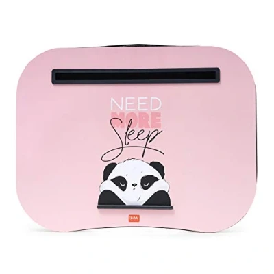 Afbeelding van Legami laptopstandaard, 44 x 33,5 cm, tabletstandaard, panda thema, zacht kussen met vulling, zijgreep