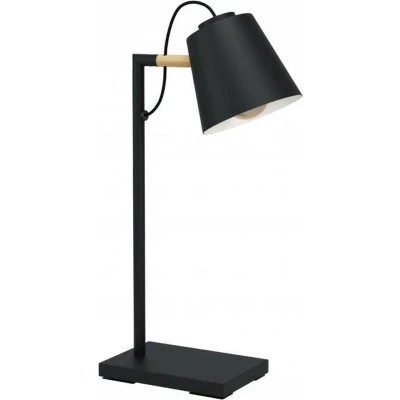 Afbeelding van EGLO Lacey tafellamp/bureaulamp E14(excl) Hout Zwart/Bruin