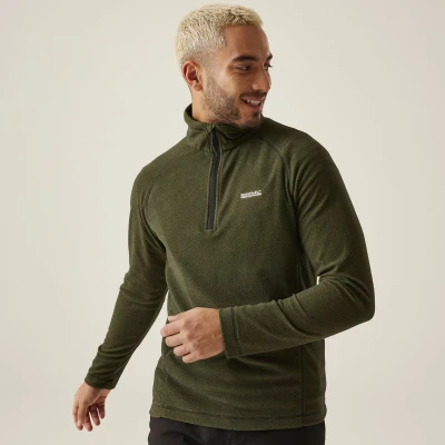 Afbeelding van Regatta Montes Mini strepen, licht, halve ritssluiting, fleece voor heren