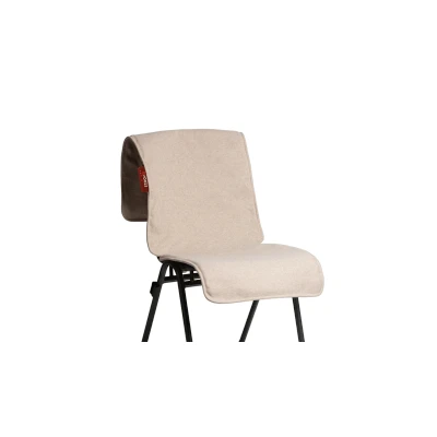 Afbeelding van Stoov S2 warmtedeken Big Hug XL Duurzaam &amp; Draadloos Infrarood Verwarmd stoelkleed 45x135 cm Beige Original Melange Soft Plus Batterij